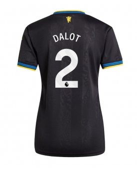 Manchester United Diogo Dalot #2 Maglia Gara Terza Repliche 2025-26 Donna Maniche Corte Manchester United Diogo Dalot #2 Maglia Gara Terza Repliche 2025-26 Donna Maniche Corte